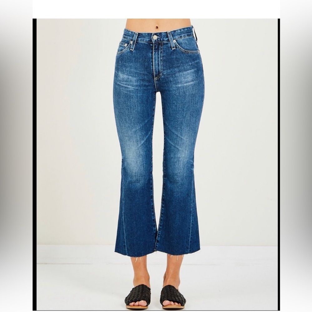 AG High Rise Cropped Flare Jeans